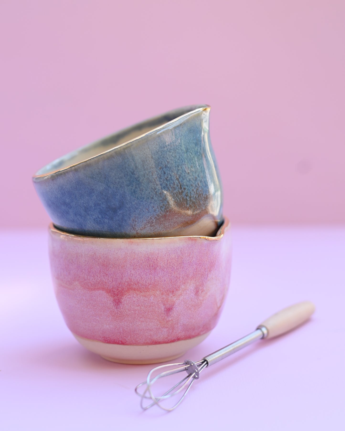 Mini Turquoise & Gold Mixing/Matcha Bowl