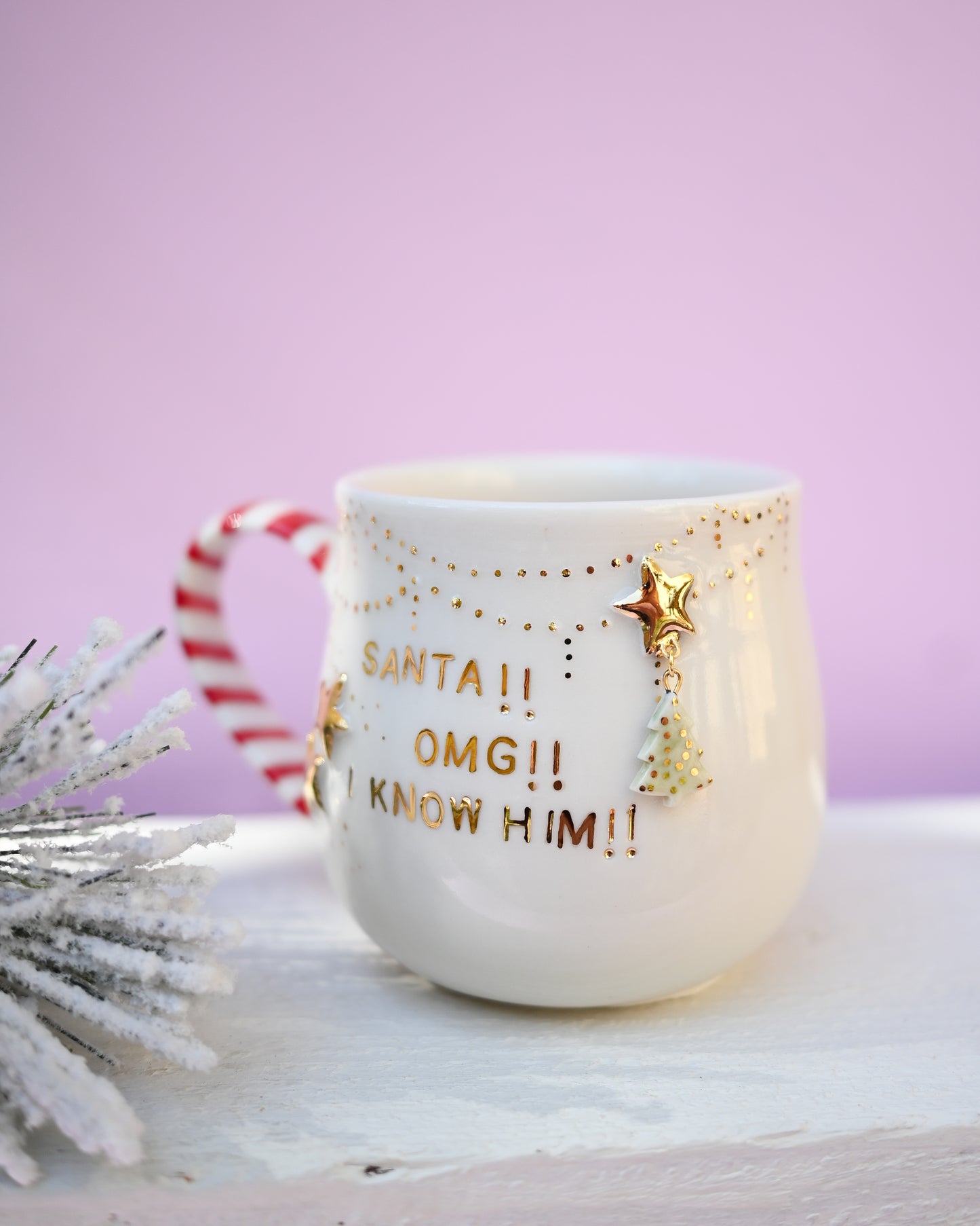 'SANTA!! OMG!!' Christmas Mug