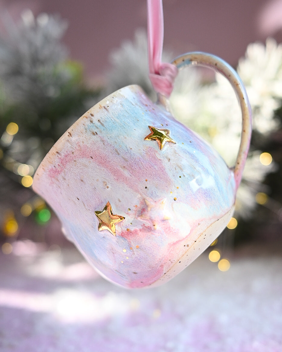 Pink/Blue Cauldron Mug 22k Stars