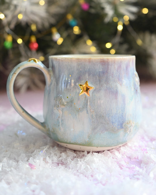 Blue Cauldron Mug 22k Stars