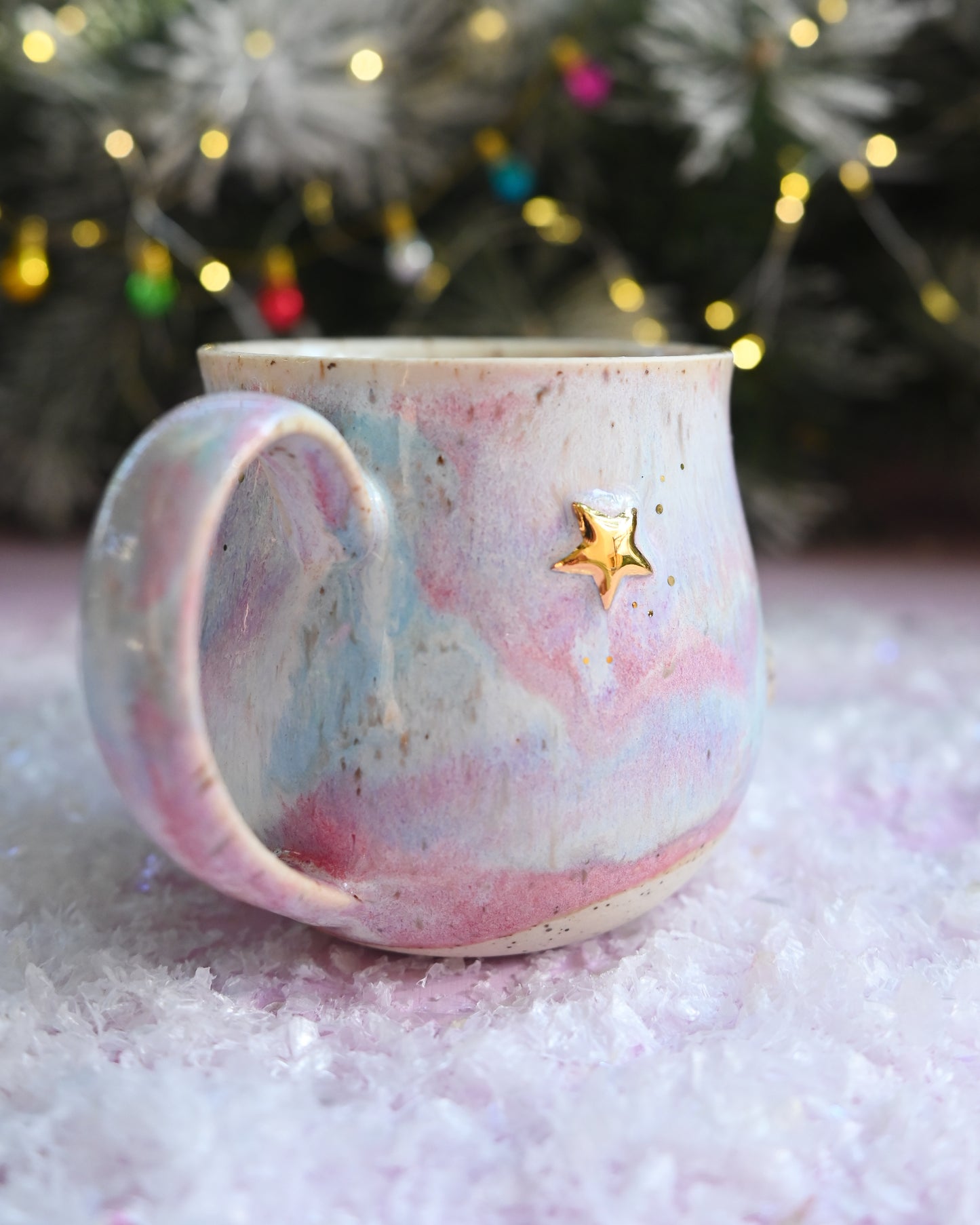 Pink/Blue Cauldron Mug 22k Stars