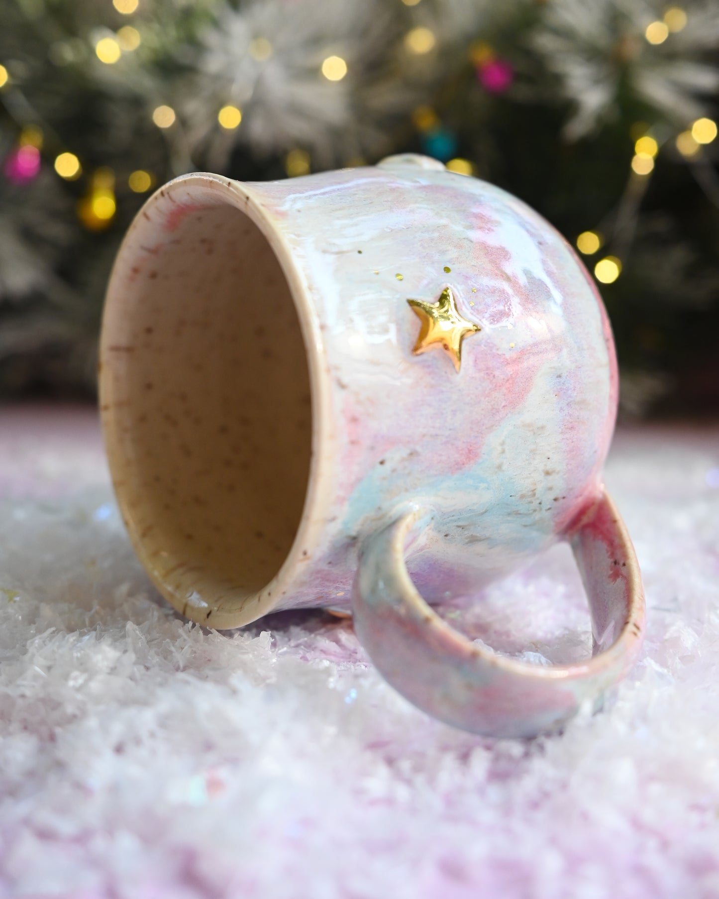 Pink/Blue Cauldron Mug 22k Stars