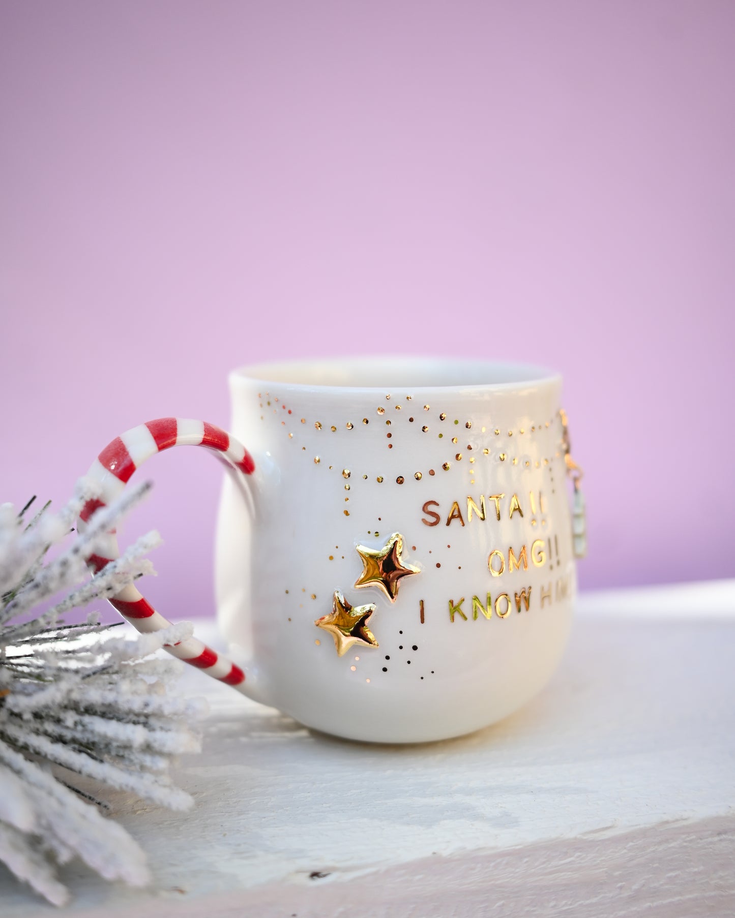 'SANTA!! OMG!!' Christmas Mug