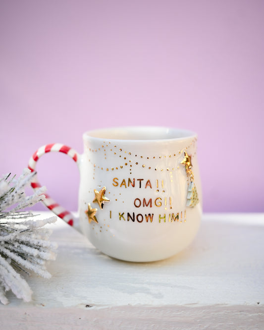 'SANTA!! OMG!!' Christmas Mug