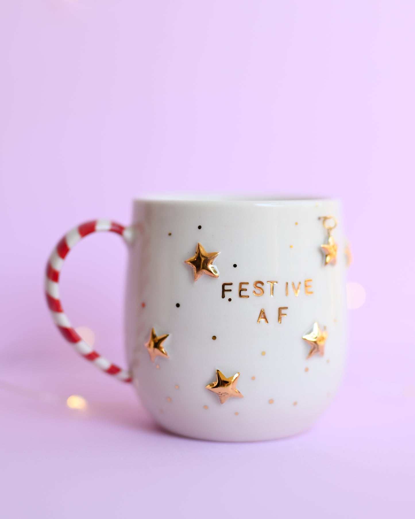 PRE-ORDER 'Festive AF' Gold Festive Mug