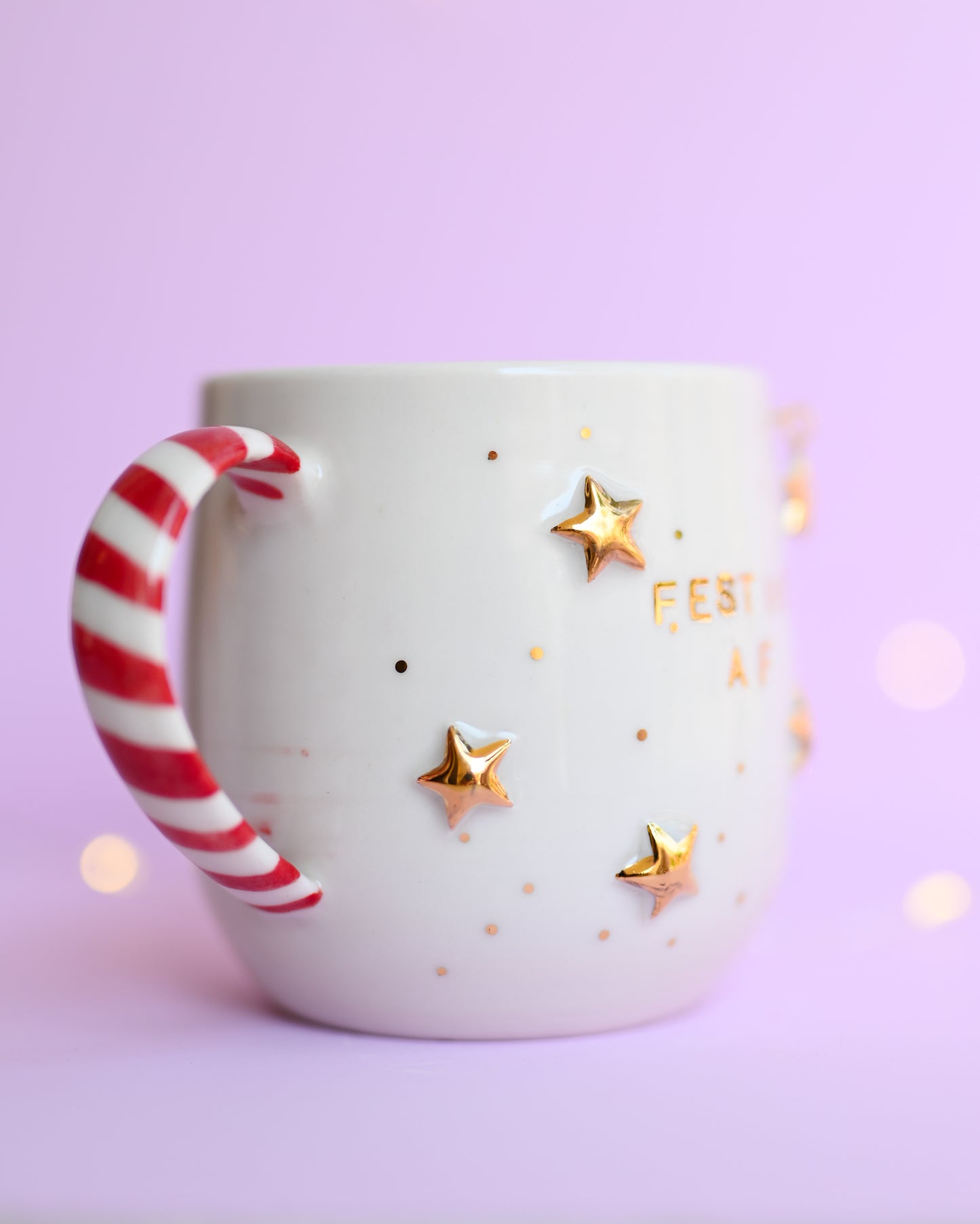 PRE-ORDER 'Festive AF' Gold Festive Mug