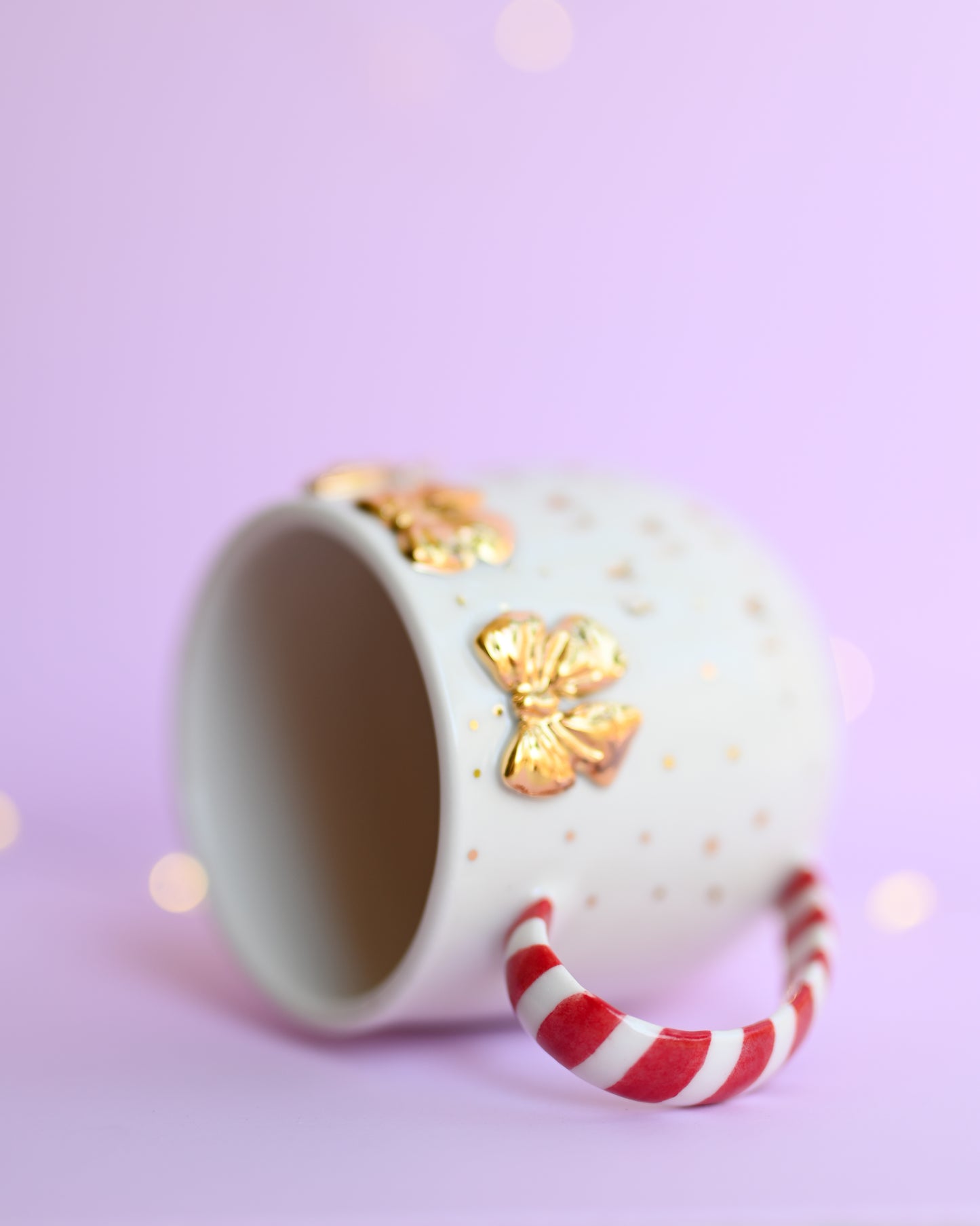 PRE-ORDER Fa La La Gold Bow Festive Mug