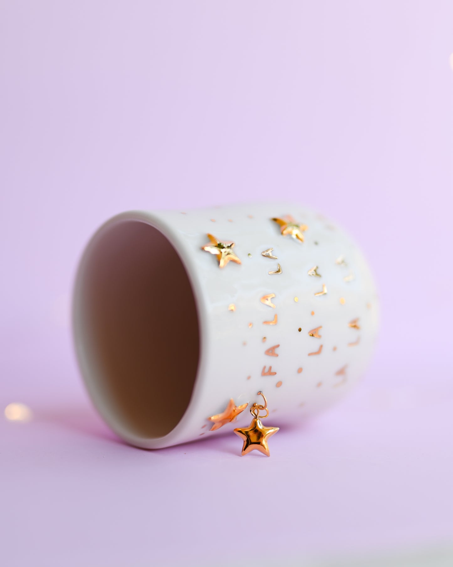 Porcelain 'FA LA LA' Tumbler