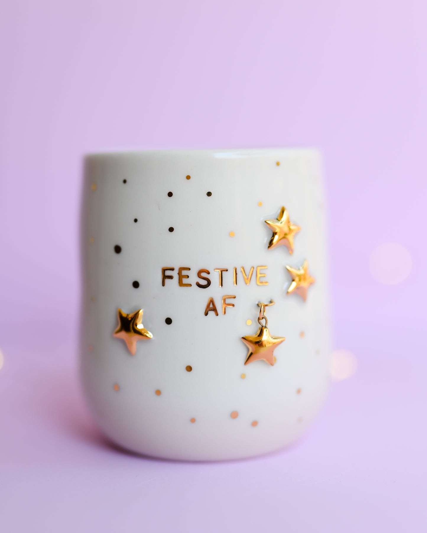 Porcelain 'FESTIVE AF' Tumbler