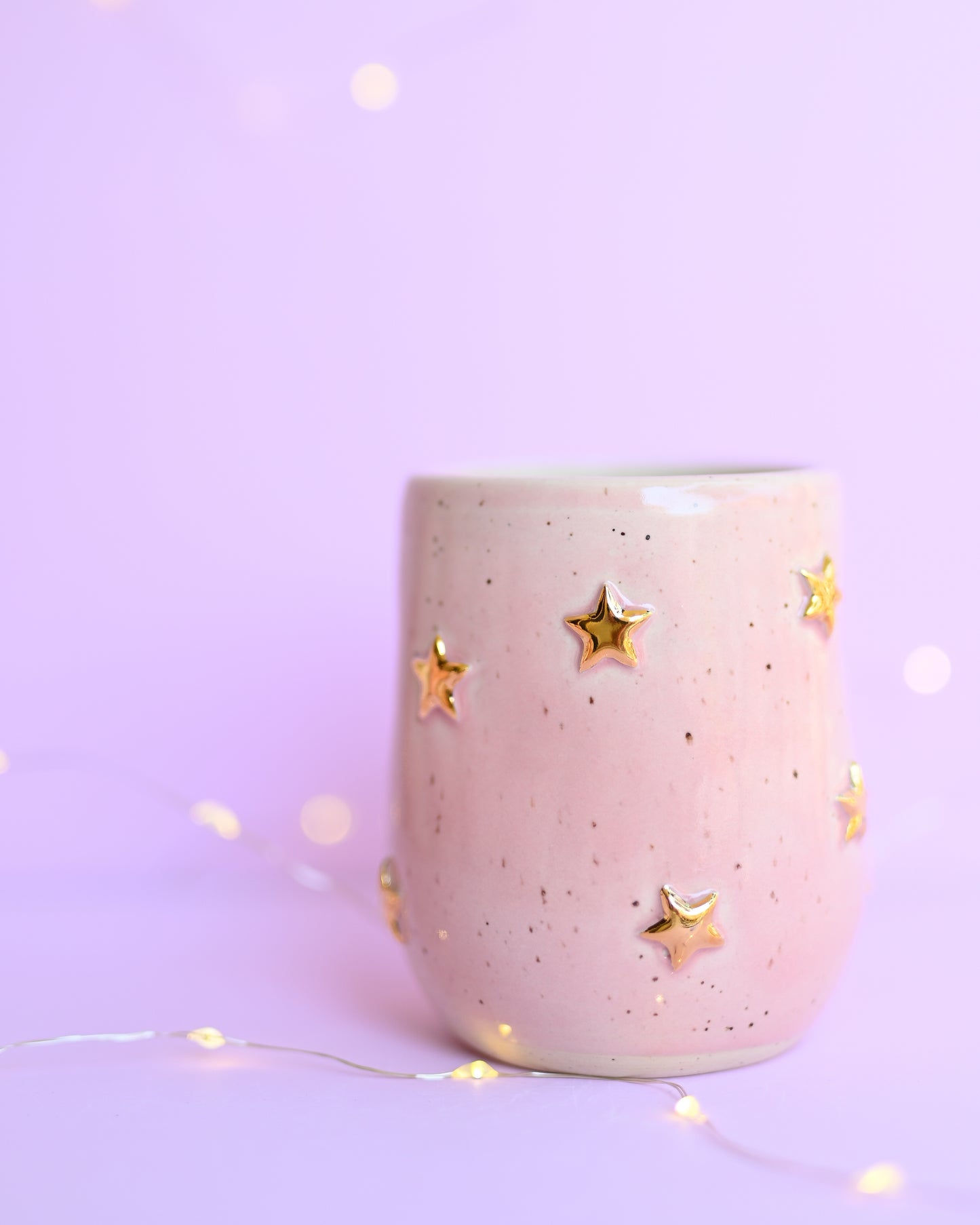 Pink Speckle Star Tumbler 1