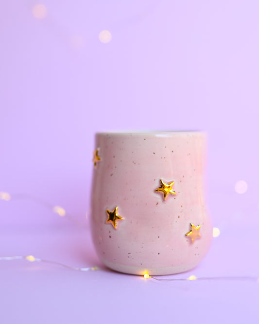 Pink Speckle Star Tumbler 2