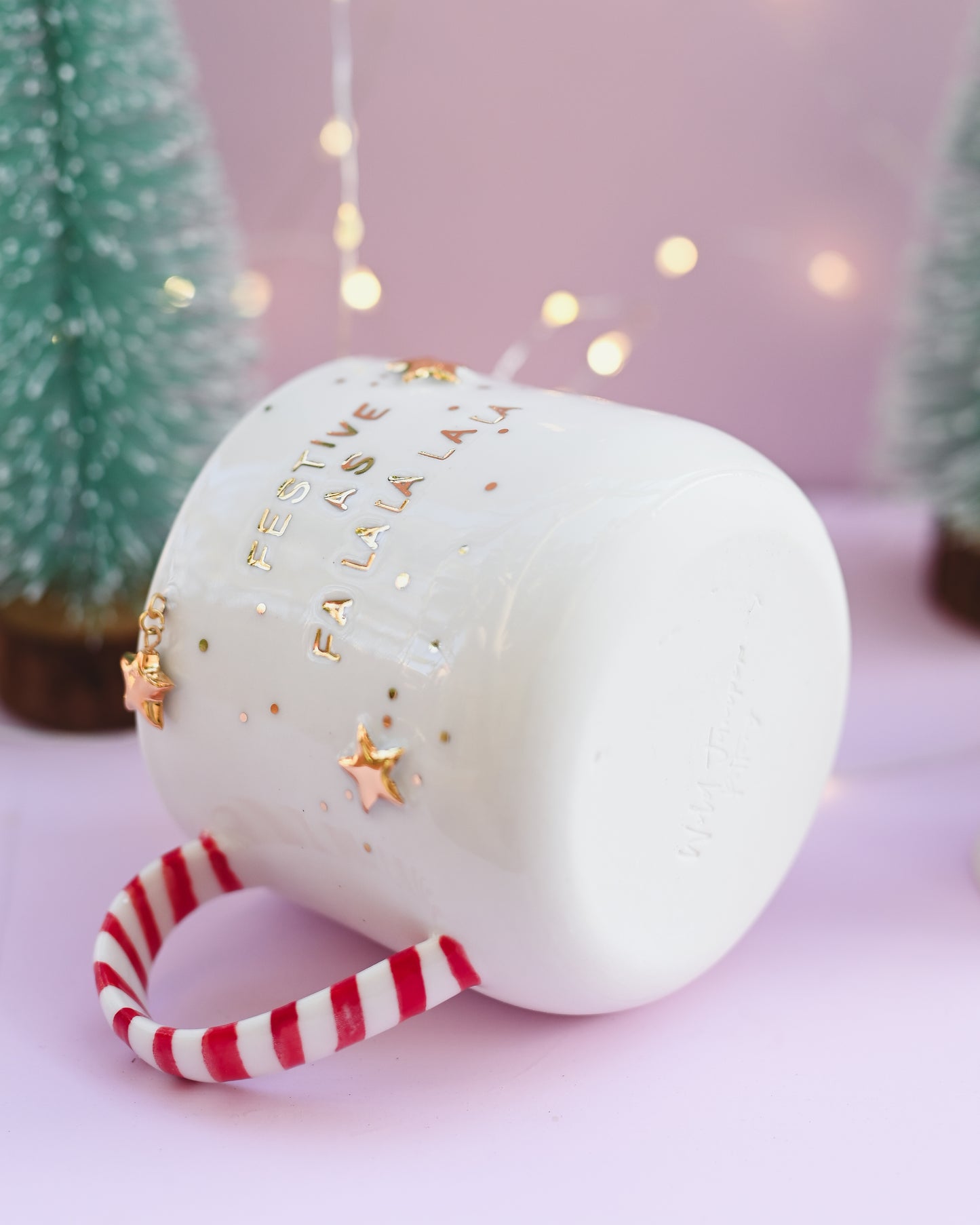 'Festive As Falalalala' Gold Festive Mug