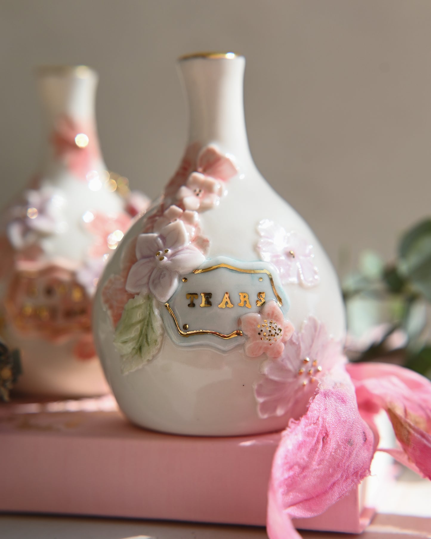 Floral 'Tears' Bottle Incense Burner