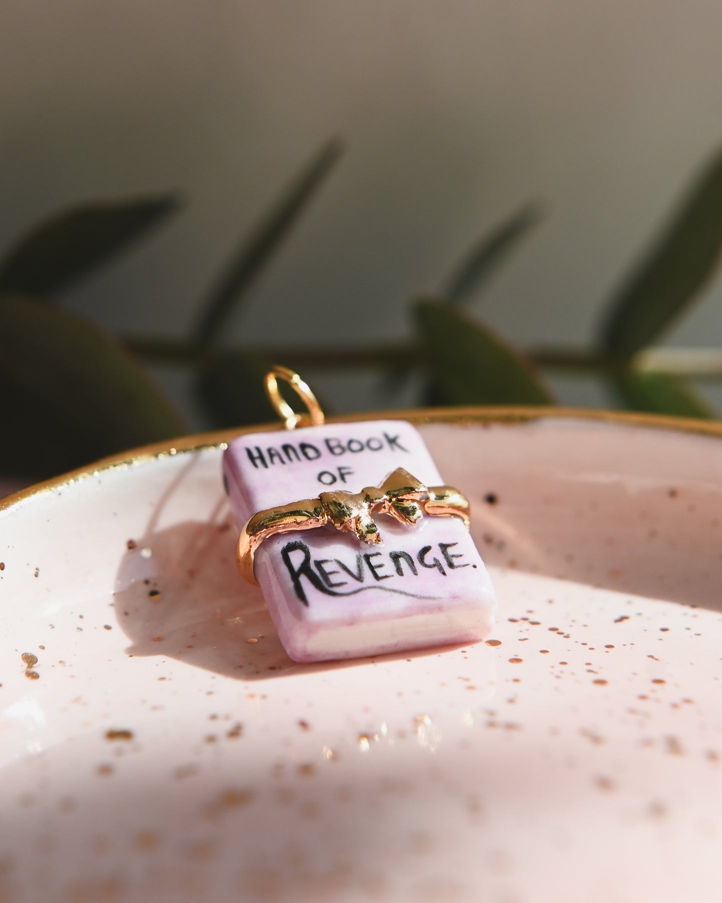 'Hand Book of Revenge' Book Charm