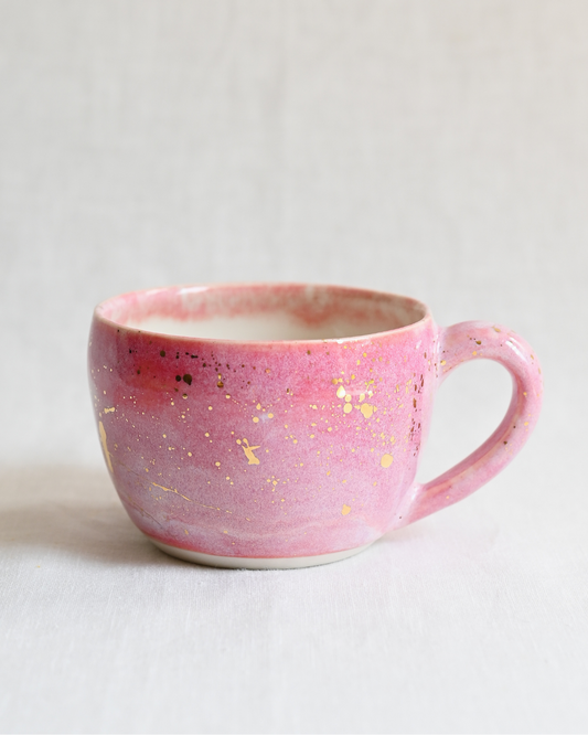 Gold Splatter Pink Mug